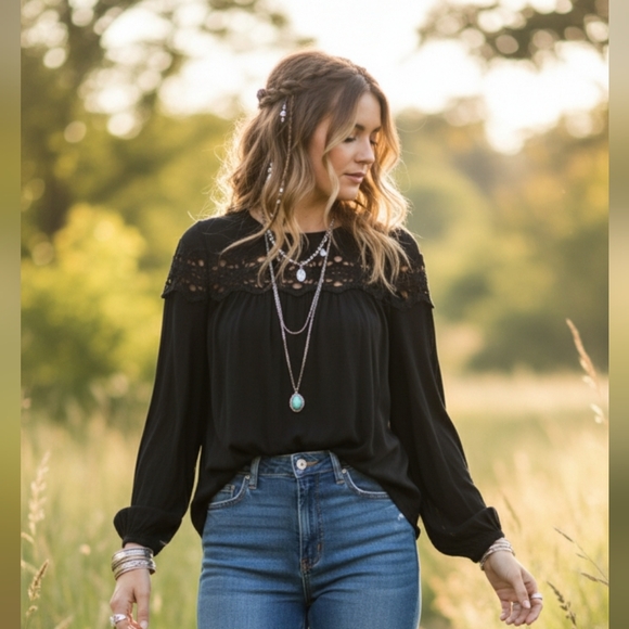 Nanette Lapore Lace Trim Blouse - Picture 1 of 5